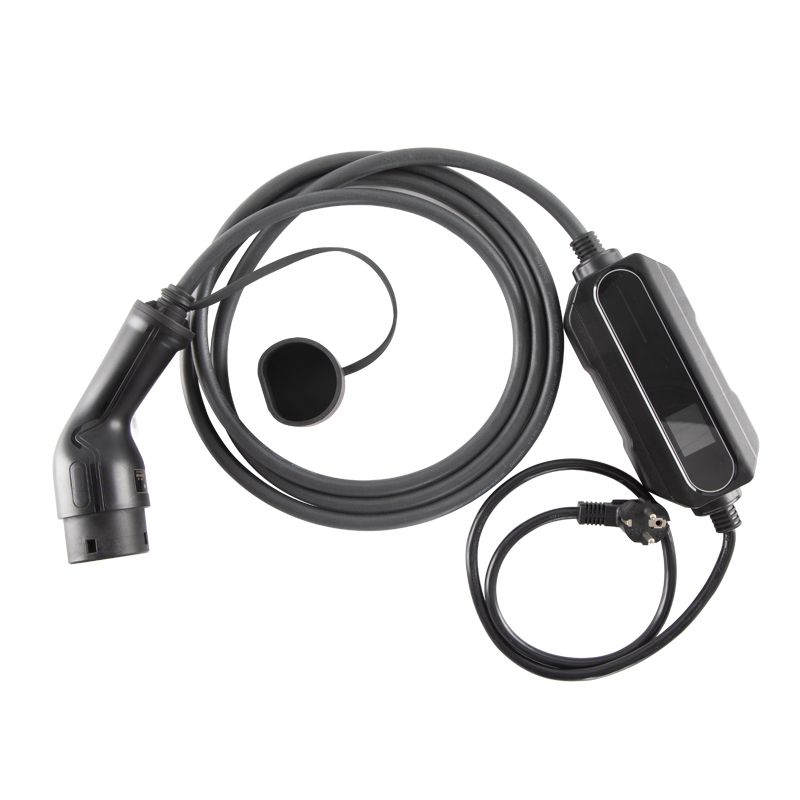 Mode2 Type2 Portable EV Charger LCD Screen 10-32A Adjustable current 