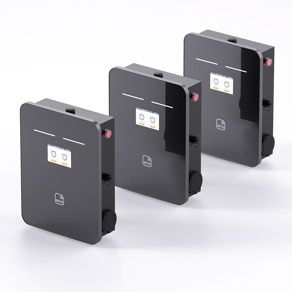 OCPP1.6 Type2 2*7kw/11kw/22kw ev wallbox Charging Socket Station