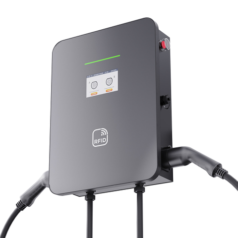 Wallbox ev charger OCPP1.6 Type2 2*22kw for Commercial Use