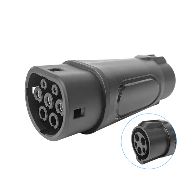 32A 250V Type1 to Type2 AC EV Connector Adapter 