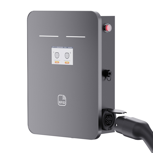OCPP1.6 Type2 2*7kw/11kw/22kw ev wallbox Charging Socket Station