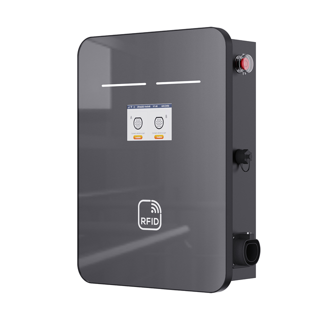 Chinese Supply Wall Mounted Ev Charger Station 2*7KW/11KW/22KW