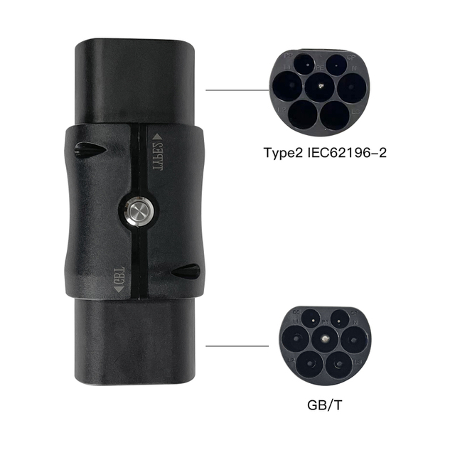 32A 250V Type2 to GB/T AC EV Connector Adapter 
