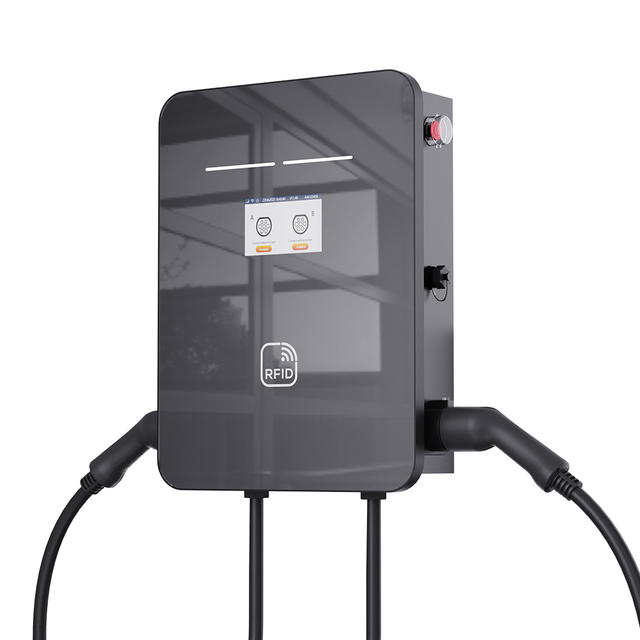 Chinese Supply Wall Mounted Ev Charger Station 2*7KW/11KW/22KW