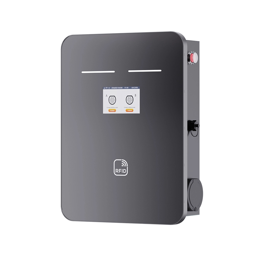 Wallbox EV Charger Type2 socket 2*11KW for home and commercial